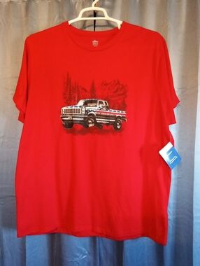 Red Graphic Truck T-Shirt - Unbranded